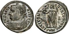RÖMER RÖMISCHES KAISERREICH. LICINIUS I. 308-324. Bi-Follis 18/19mm (317/318) 3,74g, Nicomedia, 1. Off. Consularisbüste m. Lkr. n.l. IMP LICI-NIVS AVG / IOVI CONS-ERVATORI AVGG Iupiter victor steht n.