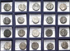 SAMMLUNGEN ANTIKE GRIECHEN RÖMISCHER ZEIT. Forschungssammlung Alexandria. 190 Stücke: Tiberius Bi-Tetradrachme, Claudius (Bi-Tetradrachme plus Bronze), Nero (21 Bi-Tetradrachmen), Galba (Bronze), Otho