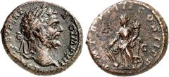 RÖMER RÖMISCHES KAISERREICH. SEPTIMIUS SEVERUS 193-211. AE-As (195) 10,71g. Kopf m. Lorbeerkrenz n.r. L SEPT SEV PERT - AVG IMP VII / [P M TR P III] COS II P P - S - C Fortuna redux steht n.l., hält S