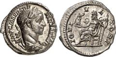 RÖMER RÖMISCHES KAISERREICH. SEVERUS ALEXANDER 222-235. Denar (224) 3,41g. Palliumbüste m. Lkr. n.r. IMP C M AVR SEV - ALEXAND AVG / IOVI - VL-TORI Iupiter ultor thront n.l. RIC 144, BMC 233-237, C. 9