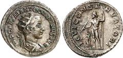 RÖMER RÖMISCHES KAISERREICH. GORDIANUS III. Augustus 238-244. Antoninian (238) 3,65g. Paludamentbüste m. Strkr. n.r. IMP CAES M ANT GORDIANVS AVG / IOVI CONSERVATORI Iupiter conservator steht n.l. u. 