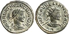 RÖMER RÖMISCHES KAISERREICH. AURELIANUS mit Vabalathus, Dux 271-272. Bi-Antoninian 3,01g, Antiochia. Belorb. drap. gepanzerte Büste n. r. VABA LATHVS V C R IM D R / IMP C AVRELIANVS AVG Gepanzerte Büs