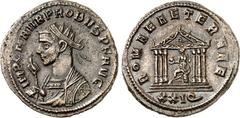 RÖMER RÖMISCHES KAISERREICH. PROBUS 276-282. AE-Antoninian (277) 3,76g, Siscia. Konsularbüste, mit Trabea, Scipio und Strahlenkrone, n.l. IMP C M AVR PROBVS P F AVG / ROMAE AE-TER-NAE Roma victrix thr