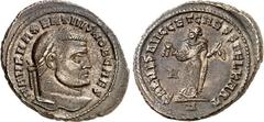 RÖMER RÖMISCHES KAISERREICH. Maxentius, "Caesar" Ende 306. AE-Follis zu 25 d.c. 29/30mm (306) 9,13g, Carthago, 4. Off. Kopf mit Lorbeerkranz n.r. M AVR MAXENTIVS NOB CAES / SALVIS AVGG ET CAESS FEL KA