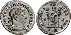 RÖMER RÖMISCHES KAISERREICH. CONSTANTINUS I. der Große, Augustus 306(310)-337. AE-Follis 26mm (8.307/12.308) 5,48g, Trier, 1. Off. Panzerbüste m. Lkr. n.r. IMP CONSTANTINVS P F AVG / PRINCIPI - IV-VEN