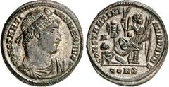 RÖMER RÖMISCHES KAISERREICH. CONSTANTINUS I. der Große, Augustus 306(310)-337. AE-Follis 20mm (328) 2,83g, Konstantinopel, 1. Off. Drapierte Büste m. Rosetten-Lorbeer-Diadem n.r. CONSTANTI-NVS MAX AVG