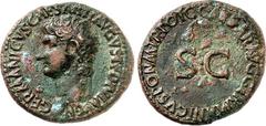 RÖMER RÖMISCHES KAISERREICH. Germanicus, Vater d. Caligula, Bruder d. Claudius 15 v. Chr. -19 n. Chr. AE-As, postum unter Caligula (37/38) 10,97g. Kopf n.l. GERMANICVS CAESAR TI AVGVST F DIVI AVG N / 