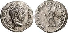 RÖMER RÖMISCHES KAISERREICH. CARACALLA, Augustus 198-217. Denar (213) 2,01g. Kopf m. Lkr. n.r. ANTONINVS PIVS AVG GERM / MARTI PROPVG-NATORI Mars Victor (!) schreitet n.l. RIC 307, BMC 72-73, C. 152, 