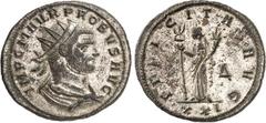 RÖMER RÖMISCHES KAISERREICH. PROBUS 276-282. AE-Antoninian (276) 4,41g, Siscia. Paludamentbüste m. Strkr. n.r. IMP C M AVR PROBVS AVG / FELICITAS AVG Felicitas steht v. v., hält Caduceus und Füllhorn,