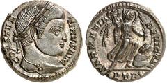 RÖMER RÖMISCHES KAISERREICH. CONSTANTINUS I. der Große, Augustus 306(310)-337. AE-Follis 17mm (323/324) 3,72g, Trier, 1. Off. Kopf m. Lkr. n.r. CONSTAN-TINVS AVG / SARMATIA - DEVICTA Victoria Sarmatic