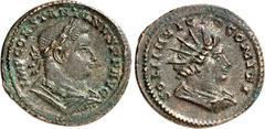 RÖMER RÖMISCHES KAISERREICH. CONSTANTINUS I. der Große, Augustus 306(310)-337. AE-Follis 23mm (310/313) 3,72g, Trier. Drapierte Büste m. Lorbeerkranz n.r. IMP CONSTANTINVS PF AVG / SOLI INVICTO COMITI
