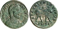 RÖMER RÖMISCHES KAISERREICH. IULIANUS II. Augustus 360/361-363. AE-Doppelmaiorina 28/27mm (362/363) 8,28g, Siscia, 1. Off. Paludamentbüste m. Perlendiadem n.r. D N FL CL IVLI-ANVS P F AVC / SECVRITAS 