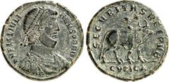 RÖMER RÖMISCHES KAISERREICH. IULIANUS II. Augustus 360/361-363. AE-Doppelmaiorina 28mm (362/363) 9,01g, Cyzicus. Drap. Panzerbüste mit Diadem n. r. D N FL CL IVLIANVS P F AVG / SECVRITAS REI PVB Apiss