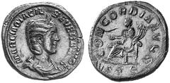 ROMAN COINS IMPERIAL COINAGE OTACILIA SEVERA No.: 169 Schätzpreis/Estimate: CHF 400.- d=32 mm OTACILIA SEVERA, wife of Philip I. Sestertius. Draped and diademed bust r. Rev. CONCORDIA AVGG / SC Concor