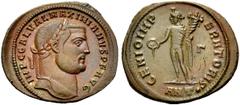 RÖMISCHE MÜNZEN KAISERZEIT Galerius Maximianus, 305-311. Nummus/Follis, c. 305. Antiochia. Büste mit L. n. r. IMP C GAL VAL MAXIMIANVS PF AVG Rv. GENIO IMP-ERATORIS Genius in Chlamys frontal, Kopf l.,