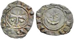 COINS OF THE CRUSADER STATES AND SUCCESSORS THE PRINCIPALITY OF ANTIOCH. BOHEMOND III, Majority, 1163-1201. Fractional denier. Cross with annulets at the ends and pellets in the quarters, +BOAMVNDVS R