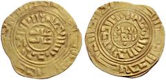 COINS OF THE CRUSADER STATES AND SUCCESSORS CRUSADER IMITATIONS OF ARABIC COINS. KINGDOM OF JERUSALEM. Imitative Gold Coinage with the Fineness of 2/3, Mint: Accon. Imitation of a Fatimid dinar A four