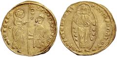 COINS OF THE CRUSADER STATES AND SUCCESSORS FRANKISH GREECE AND THE ARCHIPELAGO:ACHAIA. UNCERTAIN 14th AND 15th CENTURY AEGEAN AREA ISSUES. Ducat in base gold in imitation of a Venetian issue of Andre
