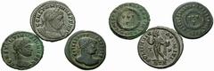 RöMISCHE MüNZEN KAISERZEIT CONSTANTINUS I. der Grosse, 307-337 No.: 1332 Schätzpreis/Estimate: EUR 100 Lot. a) Nummus, Trier, 316. Gep. Büste mit L. n. r. Rv. SOLI INVIC-TO COMITI / T-F / BTR Sol nack