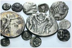 Sammlung Roland Müller, St. Gallen LOTS KLEINASIEN. (Lydien – Pamphylien). Silber. Kroisos (1/24 Stater), Lykien / Incerta, Kherei, Lykische Liga, Aspendos, Sagalassos, Selge. Meist sehr schön (12)