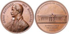 Ausländische Münzen und Medaillen Griechenland. Otto von Bayern 1832-1863. Bronzemedaille o.J. (1839) (v. K. Lange) für die Wohltäter der neugegründeten Universität in Athen. Wittelsbach 2894, Wurzbac