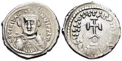Byzantine Constans II, 641-668. Hexagram (Silver, 23 mm, 6.72 g, 6 h), Constantinople, 641-647. d N CONSTAN-TINЧS P P A(VΓ) Crowned facing bust of Constans II, beardless, wearing chlamys and holding g