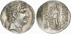 SELEUKID KINGS of SYRIA. Antiochos VIII Epiphanes (Grypos). 121/0-97/6 BC. Tetradrachm (Silver, 16.54 g 12), Seleucia ad Calycadnum, 112-96. Diademed head of Antiochos VIII to right; fillet border. Re