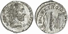 Commodus. AD 177-192. Denarius (Silver, 2.88 g 6), Rome, very late 191-192. L AEL AVREL COMM AVG P FEL Head of Commodus to right, wearing the lion skin headdress of Hercules. Rev. HERCVLI ROMANO AVG B