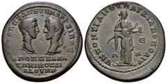 Roman Provincial MOESIA INFERIOR. Marcianopolis. Macrinus, with Diadumenian as Caesar, 217-218. Pentassarion (Bronze, 29 mm, 11.08 g, 12 h), struck under the legate Pontianus, 217-218. AYT K ΟΠΠΕΛ CΕΥ