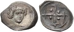 Collection Sans Pareille: Highly Important Collection of Greek Fractions SICILY. Kamarina. Circa 425-410 BC. Pentonkion (Silver, 10 mm, 0.21 g). Bust of a youthful river god facing, turned slightly to