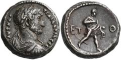 Roman Imperial & Provincial EGYPT. Alexandria. Hadrian, 117-138. Tetradrachm (Billon, 22 mm, 13.51 g, 12 h), year Θ = 9 = 124/5. ΑVΤ ΚΑΙ - ΤΡΑΙ ΑΔΡΙΑ ϹϵΒ Laureate, draped and cuirassed bust of Hadrian