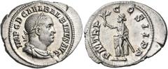 Roman Imperial & Provincial Balbinus, 238. Denarius (Silver, 22 mm, 3.00 g, 7 h), Rome, 22 April - 29 July. IMP C D CAEL BALBINVS AVG Laureate, draped and cuirassed bust of Balbinus to right. Rev. P M