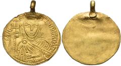 Bulgaria BULGARIA. First Empire. Omurtag, Great Khan, 814-831. Medallion (Gold, 21.5 mm, 3.06 g). CAN ЄSV bHГI OMORTAГ = "great Khan Omurtag" Crowned and draped bust of Omurtag facing, in Byzantine st