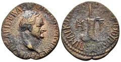 Roman Provincial BITHYNIA. Nicomedia. Vespasian, 69-79. (Bronze, 19 mm, 2.59 g, 12 h), struck under proconsul M. Plancius Varus. ΑΥΤ ΚΑΙΣΑΡΙ ΣΕΒΑΣΤΩ ΟΥΕΣΠΑΣΙΑΝΩ ΝΙΚ[ ] Laureate head of Vespasian to ri