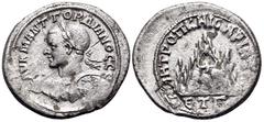 Roman Provincial CAPPADOCIA. Caesarea. Gordian III, 238-244. Tridrachm (Silver, 27 mm, 8.18 g, 12 h), dated RY Γ = 3 = 240. ΑΥ Κ Μ ΑΝΤ ΓΟΡΔΙΑΝΟC CΕΒ Laureate and cuirassed bust of Gordian III to left,