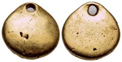 Antiquities EASTERN MEDITERRANEAN. Gold pendant, Circa 1st century BC-2nd century AD. (Gold, 17 mm, 6.29 g). Slightly drop-shaped gold pendant with suspension hole at the top. Most probably a lucky ch