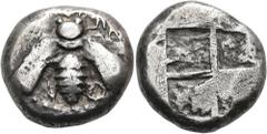 The Jonathan H. Kagan Collection of Ancient Greek Coins IONIA. Ephesos. Circa 460 BC. Tetradrachm (Silver, 20.5 mm, 13.17 g). [EΦ]-[EΣI]-O-N Bee seen from above. Rev. Quadripartite incuse square. ACGC