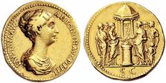 Five Centuries of European Medals and Plaquettes Italy. Medal (Gold, 34.5mm, 36.73 g 7), in honor of Faustina II, an original struck example, by Giovanni da Cavino (1500-1570), Padua, c. mid 1550s. FA
