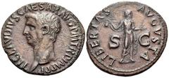 The Prof. James M. Collier Collection - Roman Imperial Coins Claudius, 41-54. As (Bronze, 30.5 mm, 10.76 g, 5 h), Rome, 50-54. TI CLAVDIVS CAESAR AVG P M TR P IMP P P Head of Claudius to left. Rev. LI