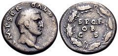The Prof. James M. Collier Collection - Roman Imperial Coins Galba, 68-69. Denarius (Silver, 17 mm, 3.15 g, 5 h), Rome, July 68- January 69. IMP SER GALBA AVG Bare head of Galba to right. Rev. S P Q R