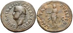 The Prof. James M. Collier Collection - Roman Imperial Coins Galba, 68-69. As (Bronze, 29 mm, 9.92 g, 6 h), Rome. SER GALBA IMP CAESAR AVG TR P Laureate head of Galba to left. Rev. LIBERTAS PVBLICA / 