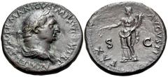 The Prof. James M. Collier Collection - Roman Imperial Coins Vitellius, 69. Sestertius (Orichalcum, 33.5 mm, 24.31 g, 6 h), Rome, circa late April - 20 December 69. A VITELLIVS GERMANICVS IMP AVG P M 
