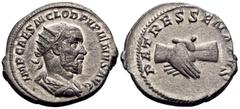 The Prof. James M. Collier Collection - Roman Imperial Coins Pupienus, 238. Antoninianus (Silver, 22 mm, 5.35 g, 12 h), Rome. IMP CAES M CLOD PVPIENVS AVG Radiate, draped and cuirassed bust of Pupienu