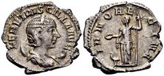 The Prof. James M. Collier Collection - Roman Imperial Coins Herennia Etruscilla, Augusta, 249-251. Antoninianus (Silver, 22 mm, 3.27 g, 1 h), Rome. HER ETRVSCILLA AVG Diademed and draped bust of Here