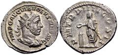 The Prof. James M. Collier Collection - Roman Imperial Coins Volusian , AD 251-253. Antoninianus (Silver, 22 mm, 3.26 g, 6 h), Rome, 253. IMP CAE C VIB VOLVSIANO AVG Radiate, draped and cuirassed bust