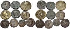 The Prof. James M. Collier Collection - Large Lots ROMAN IMPERIAL. Circa 1st-4th century. (Bronze, 159.00 g). Large lot of ten (10) Roman bronze coins, including issues of Antonia, Commodus, Antoninus
