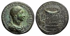 ROMAN AND BYZANTINE COINS Severus Alexander. AD 222-235. Medallion (Bimetallic, copper and orichalcum, 37mm, 40 g 12), Rome, 224. IMP CAES M AVREL SEV ALEXANDER AVG Laureate and draped bust of Severus