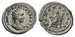 ROMAN AND BYZANTINE COINS Trebonianus Gallus. 251-253. Antoninianus (Silver, 4.62 g 12), Rome, 251. IMP C VIB GALLVS P F AVG Radiate and cuirassed bust of Gallus to right, with slight drapery on his f