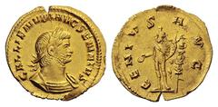 ROMAN AND BYZANTINE COINS Gallienus. AD 253-268. Aureus (Gold, 2.18 g 6), Rome, 261-262. GALLIENVM AVG SENATVS Laureate and cuirassed bust of Gallienus to right, slight drapery on his far shoulder. Re