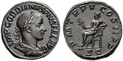 ROMAN AND BYZANTINE COINS Gordian III. AD 238-244. Sestertius (Orichalcum, 29mm, 20.30 g 12), Rome, 242. IMP GORDIANVS PIVS FEL AVG Laureate, draped and cuirassed bust of Gordian III to right. Rev. P 